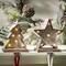 Glitzhome&#xAE; 8&#x22; Marquee LED Christmas Tree &#x26; Star Wooden &#x26; Metal Stocking Holder Set